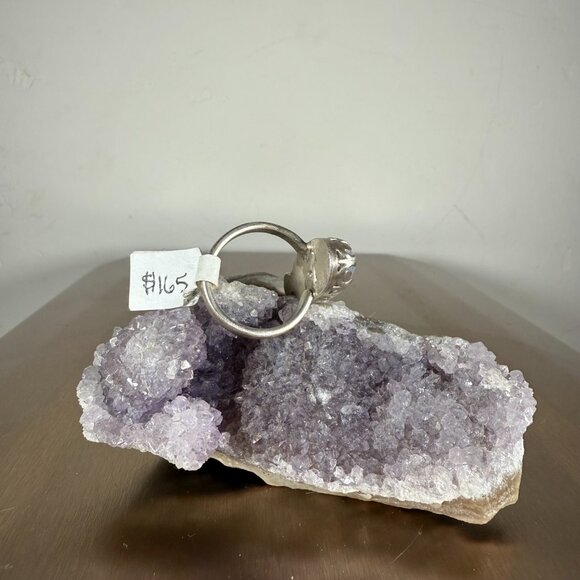 Sterling Silver Ring Oval Blue Lace Agate Gemstone Statement Jewelry Size 7.25 - Picture 4 of 5